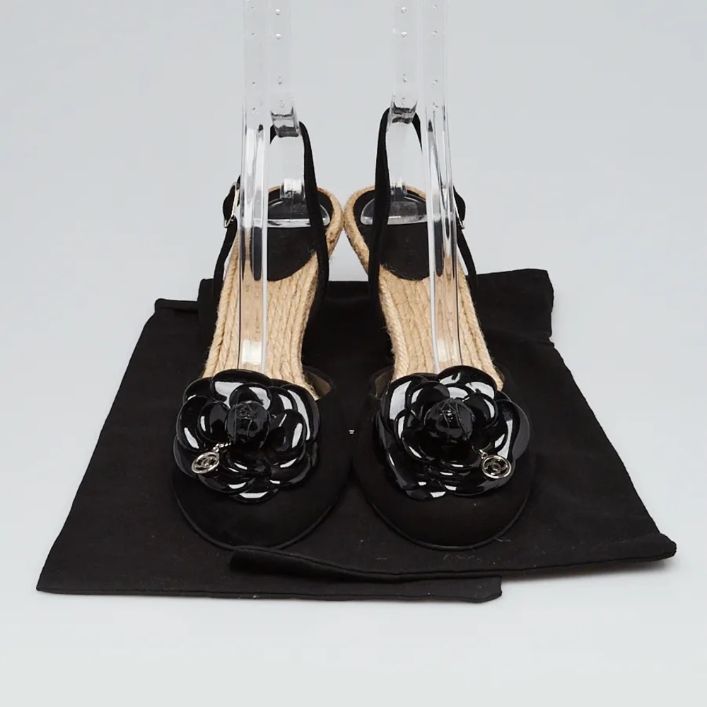 Pre loved authentic Chanel Camellia flower shoes